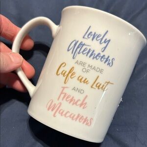 Charming White Mug with Colorful Text